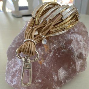 Saachi Multi string gold & silver bracelet
